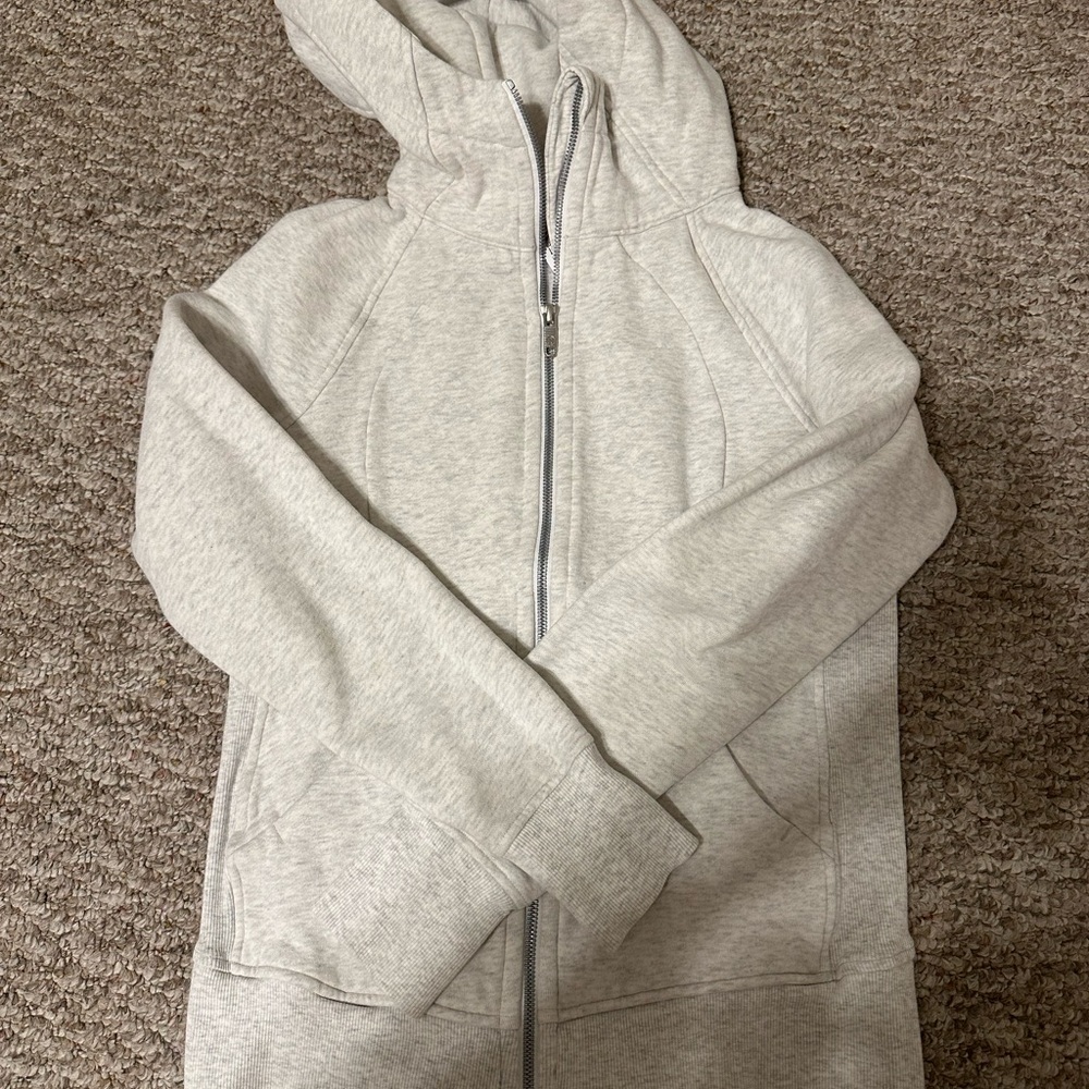 Lululemon full zip scrub Gray Hoodie